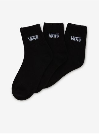 Sada tří párů dámských ponožek v černé barvě VANS Classic Half Crew