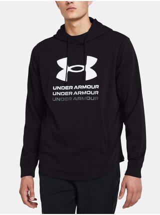 Čierna športová mikina Under Armour UA Rival Terry Graphic Hood