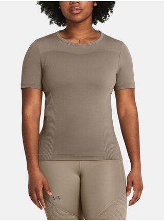 Hnedé športové tričko Under Armour Vanish Elite Seamless SS