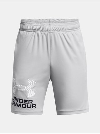 Svetlosivé športové kraťasy Under Armour UA Tech Logo Shorts