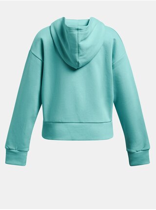 Tyrkysová mikina Under Armour UA Rival Fleece Crop Hoodie