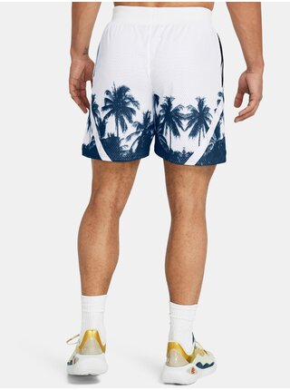 Modro-biele pánské sportovní kraťasy Under Armour Curry Mesh Short 3