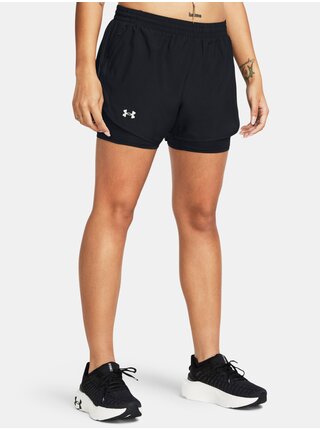 Čierne športové kraťasy Under Armour UA Fly By 2-in-1 Shorts