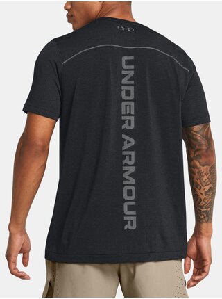 Čierne športové tričko Under Armour UA Rush Seamless Wordmark SS