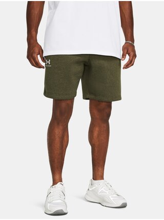 Khaki kraťasy Under Armour UA Essential Fleece Shorts