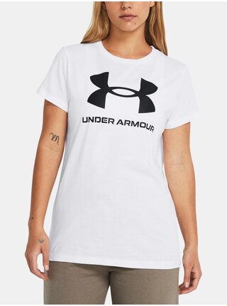 Biele športové tričko Under Armour UA W SPORTSTYLE LOGO SS