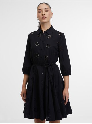 Čierne dámske košeľové šaty ORSAY