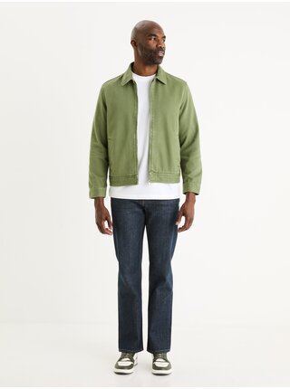 Zelená pánska džínsová bunda Celio Gudean