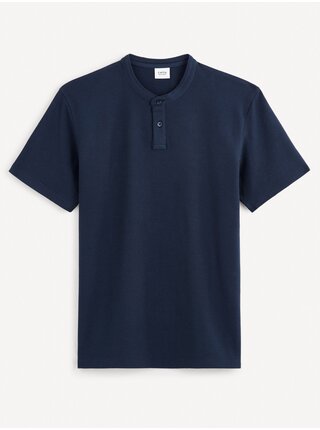 Tmavě modré pánské basic polo tričko Celio Gesohel 