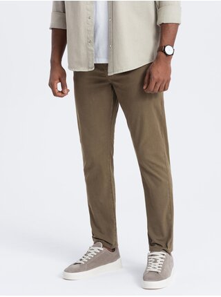 Khaki pánské chino kalhoty Ombre Clothing
