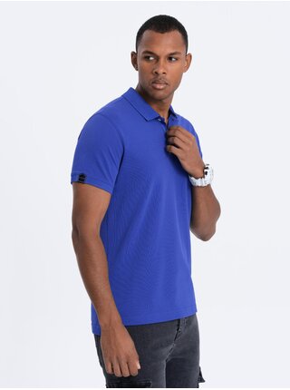 Modré pánské polo tričko Ombre Clothing