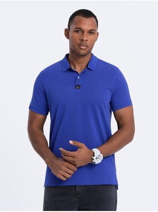 Modré pánské polo tričko Ombre Clothing