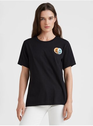 Čierne dámske tričko s potlačou na chrbte O'Neill SEAMOUNT T-SHIRT