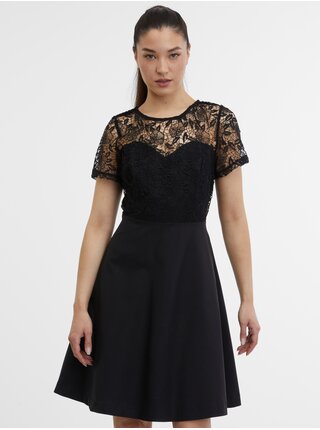 Čierne dámske šaty s čipkou ORSAY