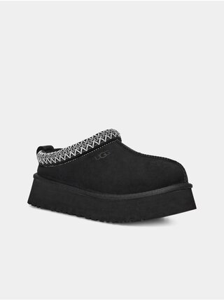 Černé dámské semišové pantofle na platformě UGG Tazz 