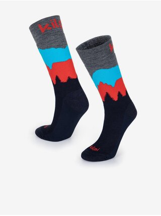 Tmavomodré unisex ponožky z merino vlny Kilpi NORS-U