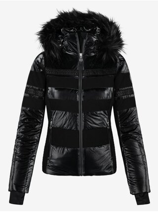 Černá dámská lyžařská bunda s umělým kožíškem Kilpi DALILA