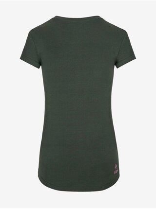 Tmavě zelené dámské sportovní tričko s potiskem Kilpi TORNES