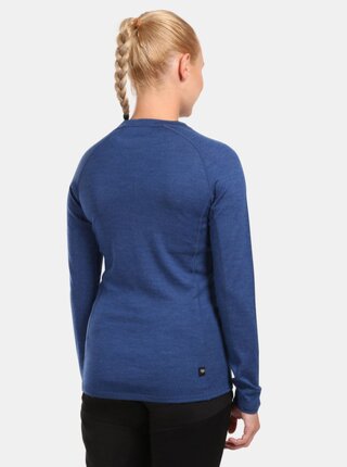 Tmavě modré dámské tričko z merino vlny Kilpi MAVORA TOP