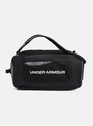 Šedo-čierna športová taška Under Armour UA Contain Duo SM BP Duffle