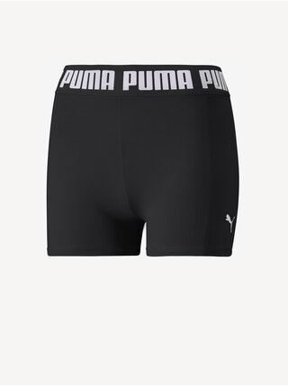 Čierne dámske krátke športové legíny Puma Strong 3