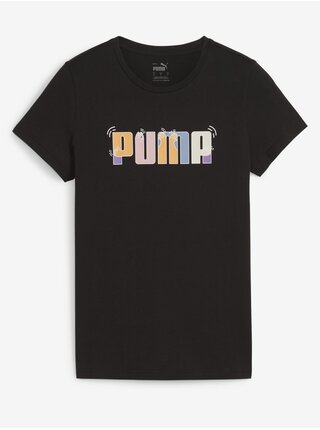 Černé dámské tričko Puma ESS+ Graphic Tee