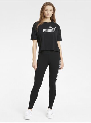 Černé dámské tričko Puma ESS Cropped Logo Tee