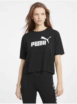 Čierne dámske tričko Puma ESS Cropped Logo Tee