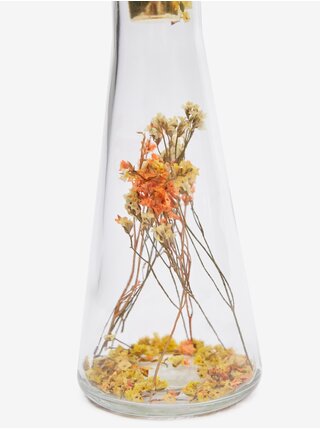 Sklenený svietnik so sušenými kvetmi Kaemingk