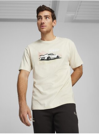 Krémové pánské tričko Puma PL 911 Graphic Tee