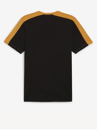 Hořčicovo-černé pánské tričko Puma ESS BLOCK x TAPE Tee