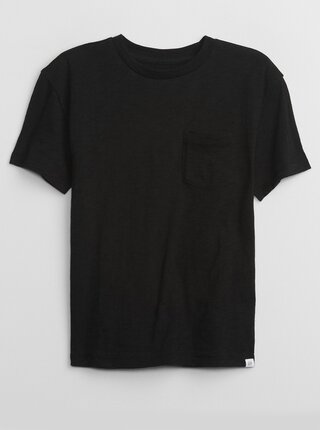 Čierne chlapčenské tričko s vrecúškom GAP