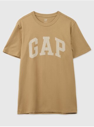Hnědé pánské tričko s logem GAP 