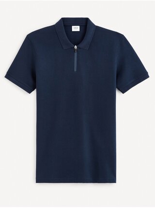 Tmavě modré pánské basic polo tričko Celio Gebenoit