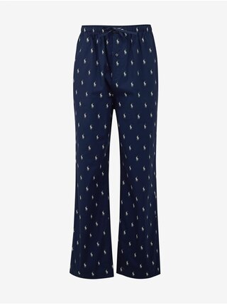 Tmavě modré pánské vzorované pyžamové kalhoty Ralph Lauren