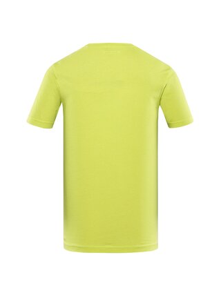 Žluté pánské rychleschnoucí žíhané tričko ALPINE PRO Bolen