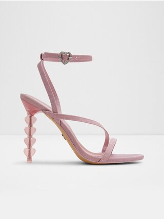 Ružové dámske sandále na ihličkovom podpätku ALDO Tiffania