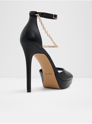 Čierne dámske sandále na vysokom podpätku ALDO Prisilla