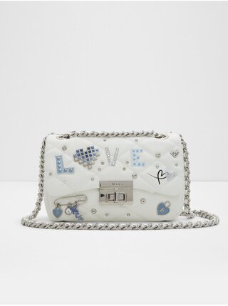 Bílá dámská crossbody kabelka s ozdobnými detaily ALDO Digilovebag   