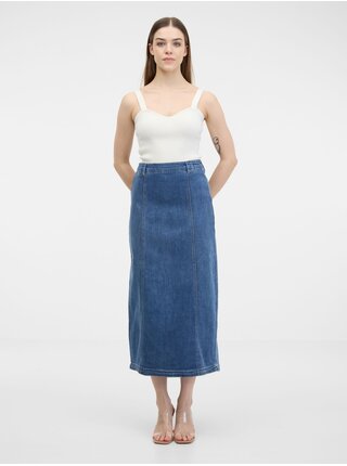 Modrá dámská džínová maxi sukně ORSAY
