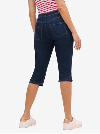 Tmavomodré dámske džínsové trojštvrťové nohavice ORSAY