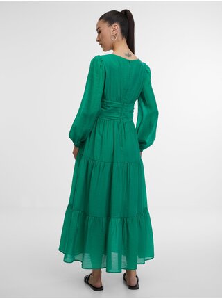 Zelené dámske maxi šaty ORSAY
