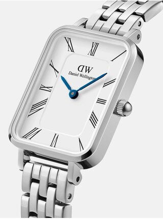 Stříbrné dámské hodinky Daniel Wellington Quadro 5-link 