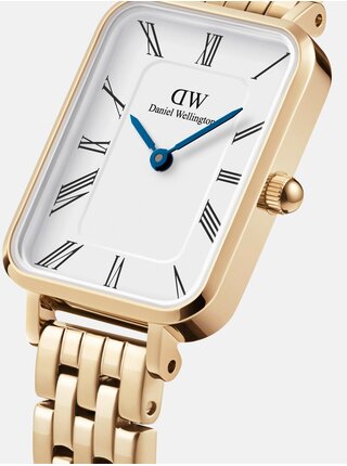 Zlaté dámske hodinky Daniel Wellington Quadro 5-link
