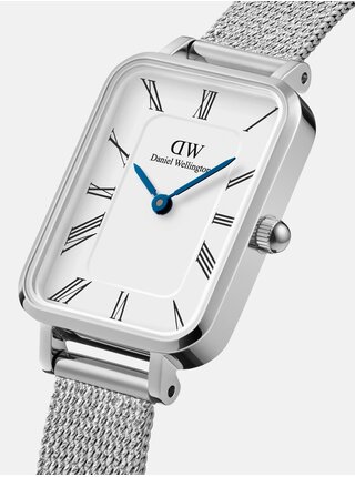 Stříbrné dámské hodinky Daniel Wellington mesh Quadro Sterling