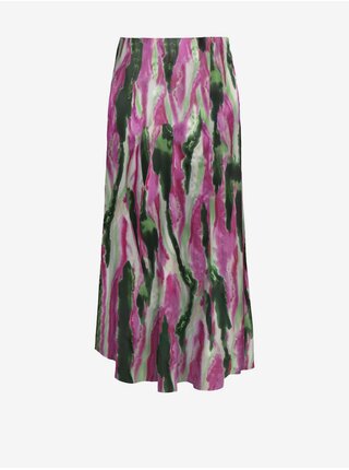 Zeleno-ružová dámska saténová maxi sukňa ONLY Nathalie