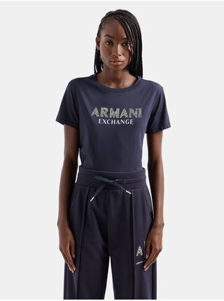 Tmavomodré dámske tričko Armani Exchange