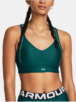 Tmavě zelená dámská sportovní podprsenka Under Armour UA Infinity Low 2.0Strap Bra