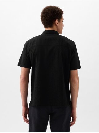 Čierna pánska košeľa s krátkym rukávom GAP
