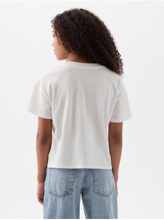 Biele dievčenské tričko GAP